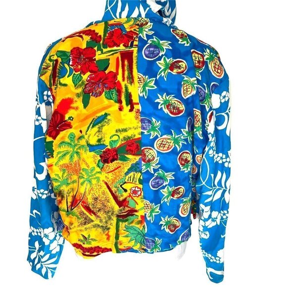 Surya Jacket Tank Top Set Medium M Womens Vintage Tropical Pattern Beaded Rayon - Picture 2 of 14